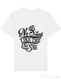 Tricou STANLEY STELLA barbat Old school typography Alb