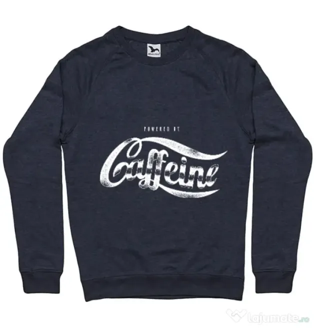 Bluza ADLER barbat Powered by caffeine Denim inchis