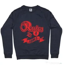 Bluza ADLER barbat Rules are for fools Denim inchis