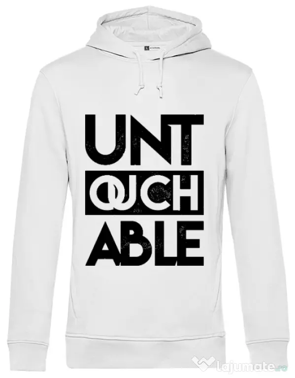 Hoodie barbat cu gluga Untouchable Alb