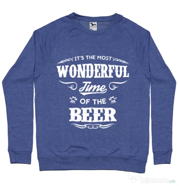 Bluza ADLER barbat Wonderful time of the beer Albastru melanj