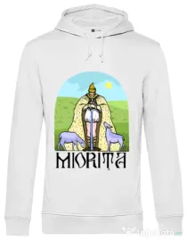 Hoodie barbat cu gluga Miorita Alb