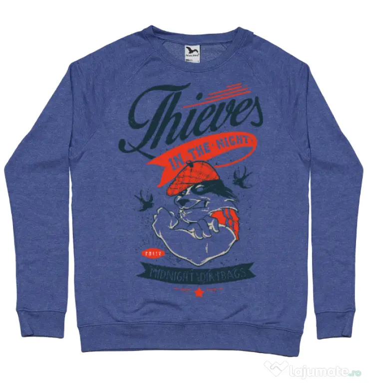 Bluza ADLER barbat Thieves in the Night Albastru melanj