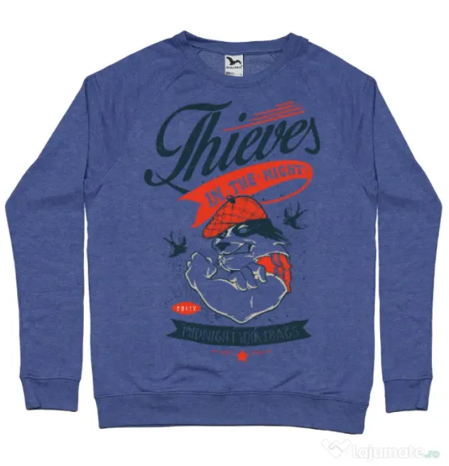 Bluza ADLER barbat Thieves in the Night Albastru melanj