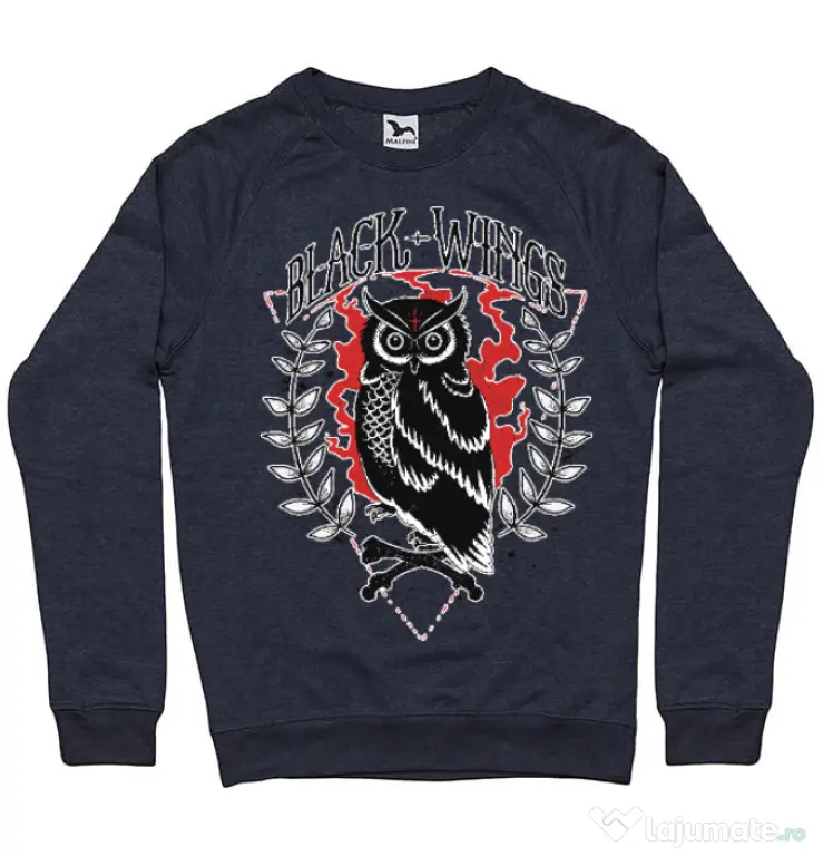 Bluza ADLER barbat Black wings Denim inchis