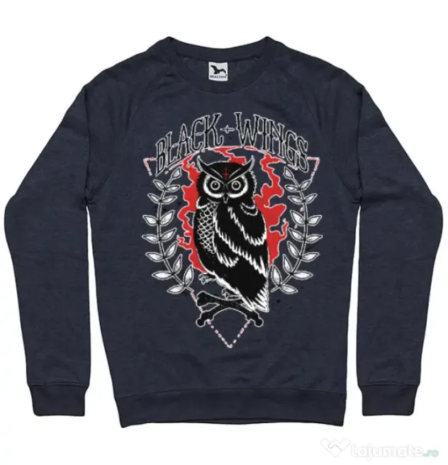 Bluza ADLER barbat Black wings Denim inchis