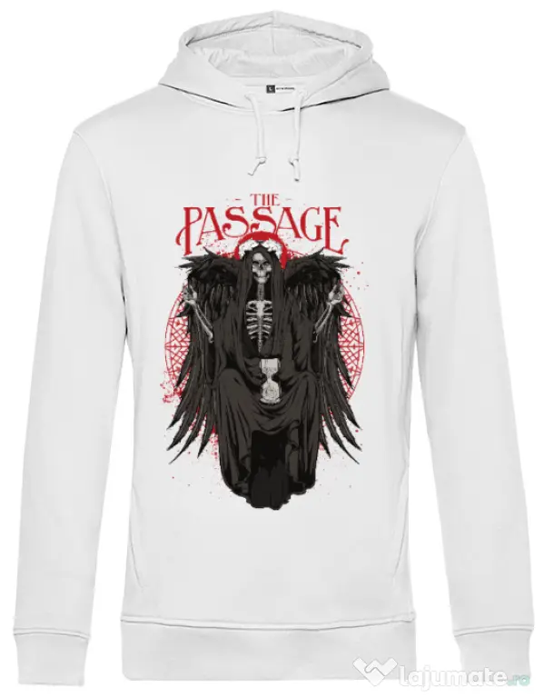 Hoodie barbat cu gluga The passage Alb