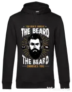 Hoodie barbat cu gluga The beard choice Negru