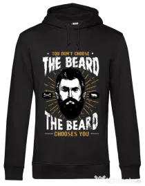 Hoodie barbat cu gluga The beard choice Negru