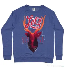 Bluza ADLER barbat Lets get lost Albastru melanj