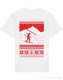 Tricou STANLEY STELLA barbat Ski trip Alb