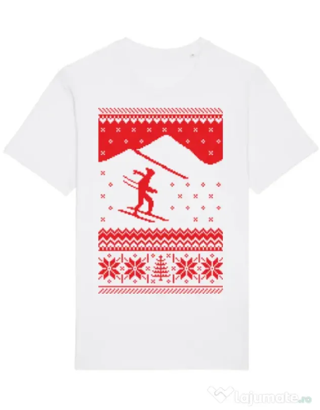 Tricou STANLEY STELLA barbat Ski trip Alb