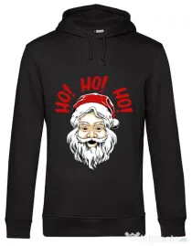 Hoodie barbat cu gluga Smile santa Negru