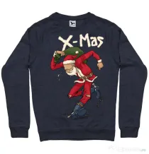 Bluza ADLER barbat Santa Skank Kid Denim inchis