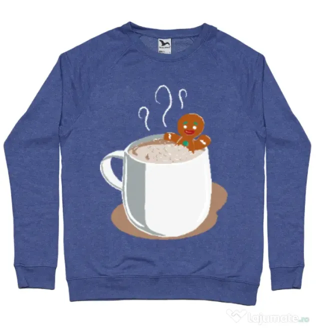 Bluza ADLER barbat Gingerbread man Albastru melanj