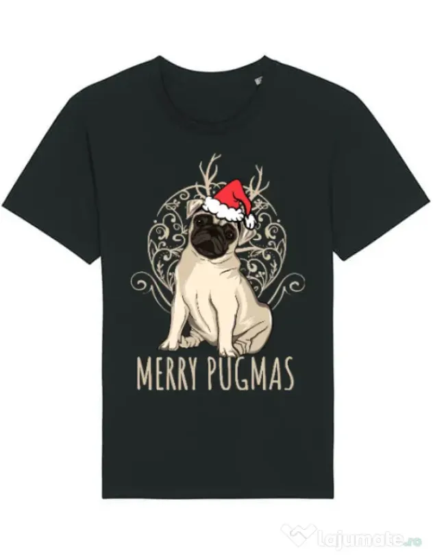 Tricou STANLEY STELLA barbat Merry pugmas Negru