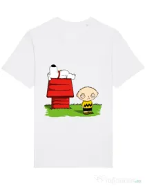 Tricou STANLEY STELLA barbat Stewie and Snoopy Alb
