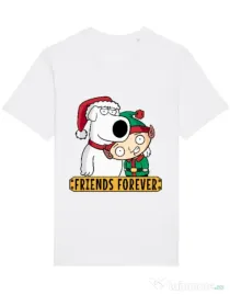 Tricou STANLEY STELLA barbat Friends forever Alb
