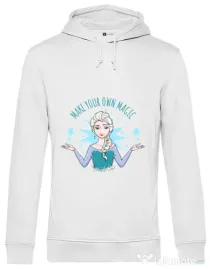 Hoodie barbat cu gluga Make your own magic Alb