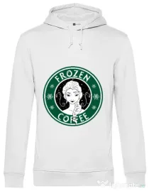 Hoodie barbat cu gluga Frozen coffee Alb