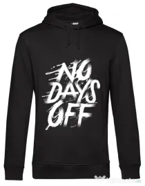 Hoodie barbat cu gluga No days off Negru