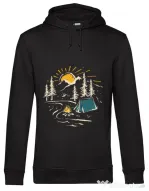 Hoodie barbat cu gluga Camping Negru