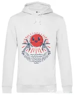 Hoodie barbat cu gluga Hello sunset Alb