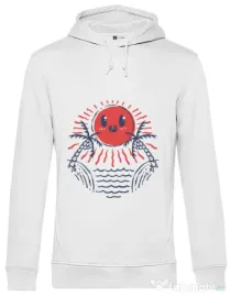 Hoodie barbat cu gluga Hello sunset Alb