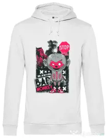 Hoodie barbat cu gluga Bad monkey Alb