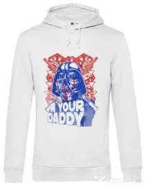 Hoodie barbat cu gluga Your daddy Alb