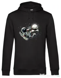 Hoodie barbat cu gluga Football kick Negru