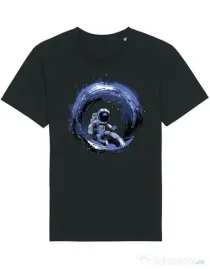 Tricou STANLEY STELLA barbat Surfing in space Negru