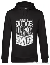 Hoodie barbat cu gluga Book cover Negru