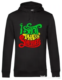 Hoodie barbat cu gluga I shot the sheriff Negru