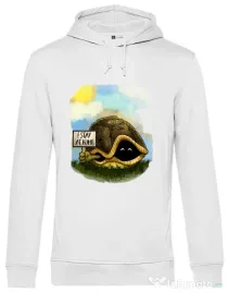 Hoodie barbat cu gluga I stay home Alb
