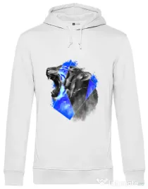 Hoodie barbat cu gluga Electro tiger Alb