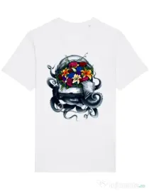 Tricou STANLEY STELLA barbat Space bloom Alb
