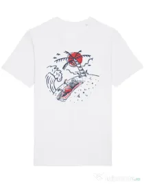 Tricou STANLEY STELLA barbat Relax Skeleton Alb