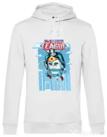 Hoodie barbat cu gluga Cleaning league gel Alb