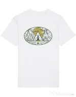 Tricou STANLEY STELLA barbat Camp fire Alb