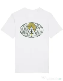 Tricou STANLEY STELLA barbat Camp fire Alb