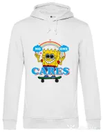 Hoodie barbat cu gluga No one cares Alb