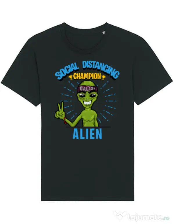 Tricou STANLEY STELLA barbat Social distancing Negru