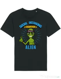 Tricou STANLEY STELLA barbat Social distancing Negru