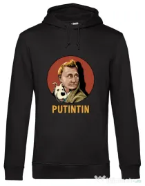 Hoodie barbat cu gluga Putin Tin Negru