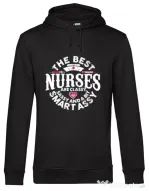 Hoodie barbat cu gluga Best nurses Negru