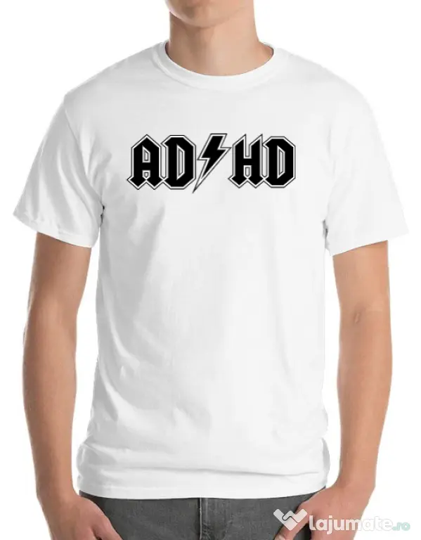 Tricou ADLER barbat ADHD Alb