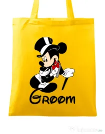 Sacosa personalizata Mire Groom Mickey Galben