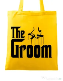 Sacosa personalizata Mire The groom Galben