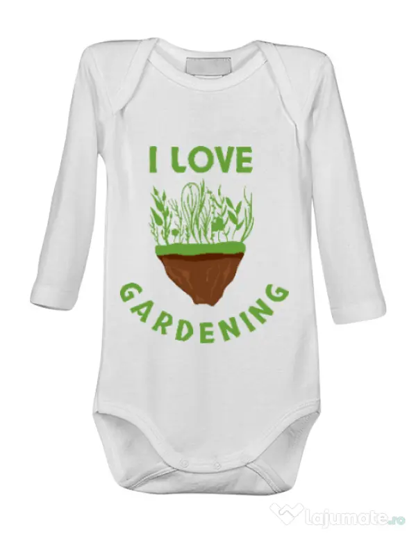 Baby body I love gardening Alb